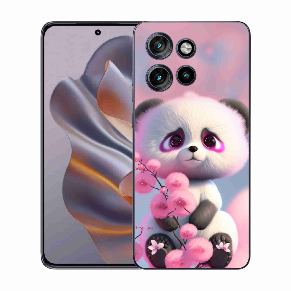 Zselés borítás mmCase a Motorola Edge 50 Neo készülékhez - aranyos panda 1