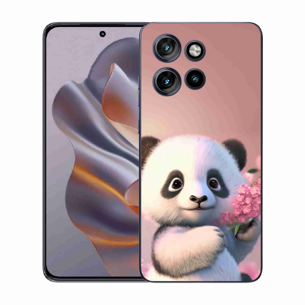 Zselés borító mmCase a Motorola Edge 50 Neo készülékhez - aranyos panda