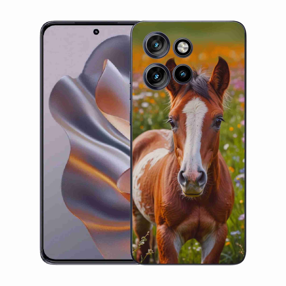 Gélborítás mmCase a Motorola Edge 50 Neo készülékhez - aranyos csikó