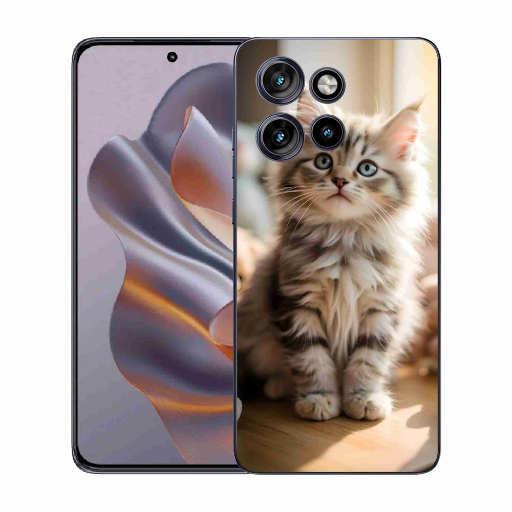 Zselés borítás mmCase a Motorola Edge 50 Neo készülékhez - aranyos cica 10