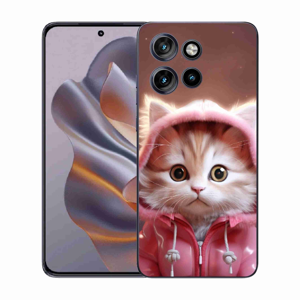 Zselés borítás mmCase a Motorola Edge 50 Neo készülékhez - aranyos cica 3