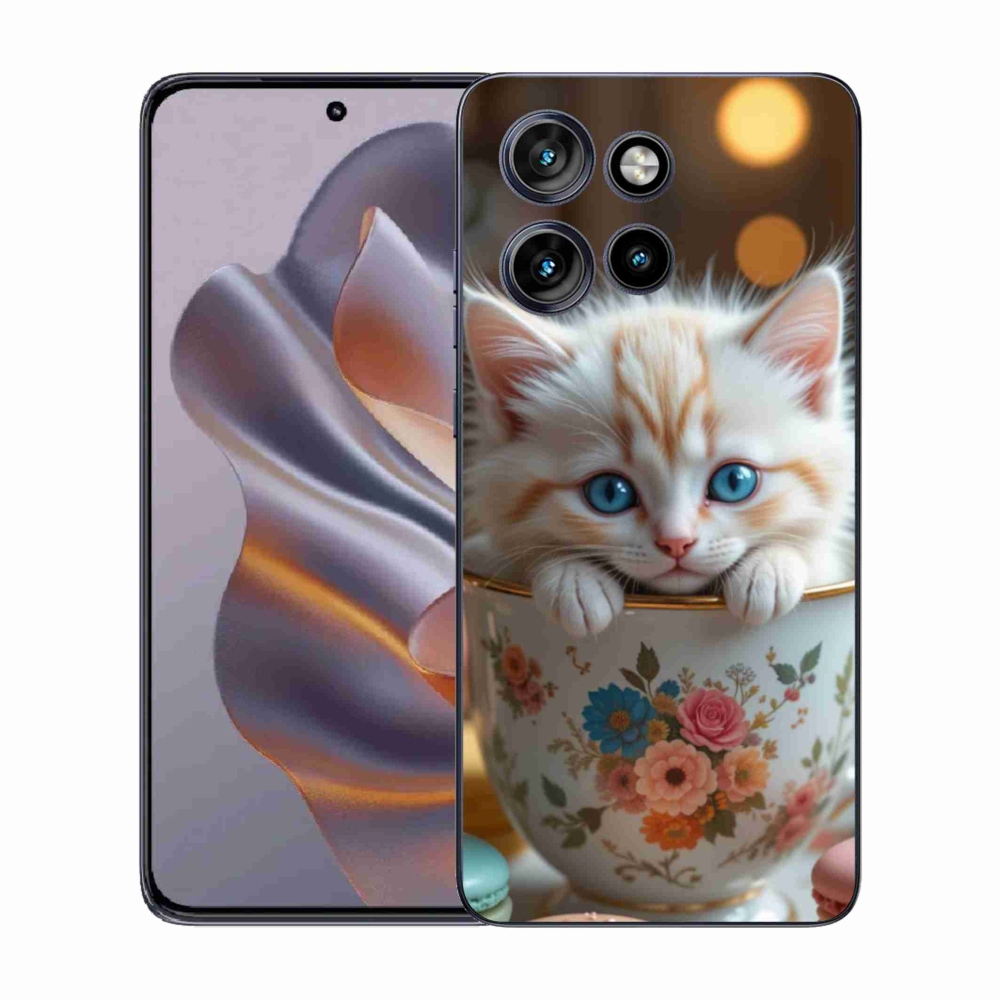 Zselés borítás mmCase a Motorola Edge 50 Neo készülékhez - aranyos cica 6