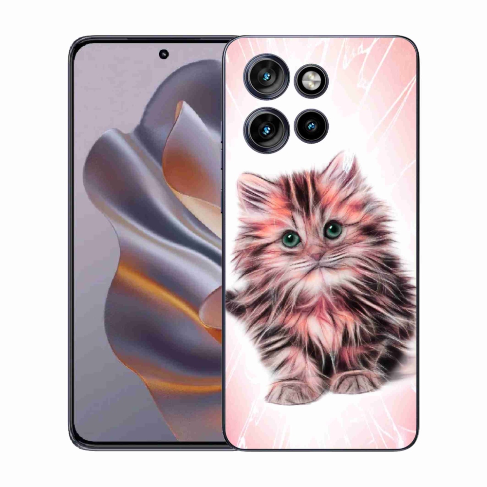 Zselés borítás mmCase a Motorola Edge 50 Neo készülékhez - aranyos cica