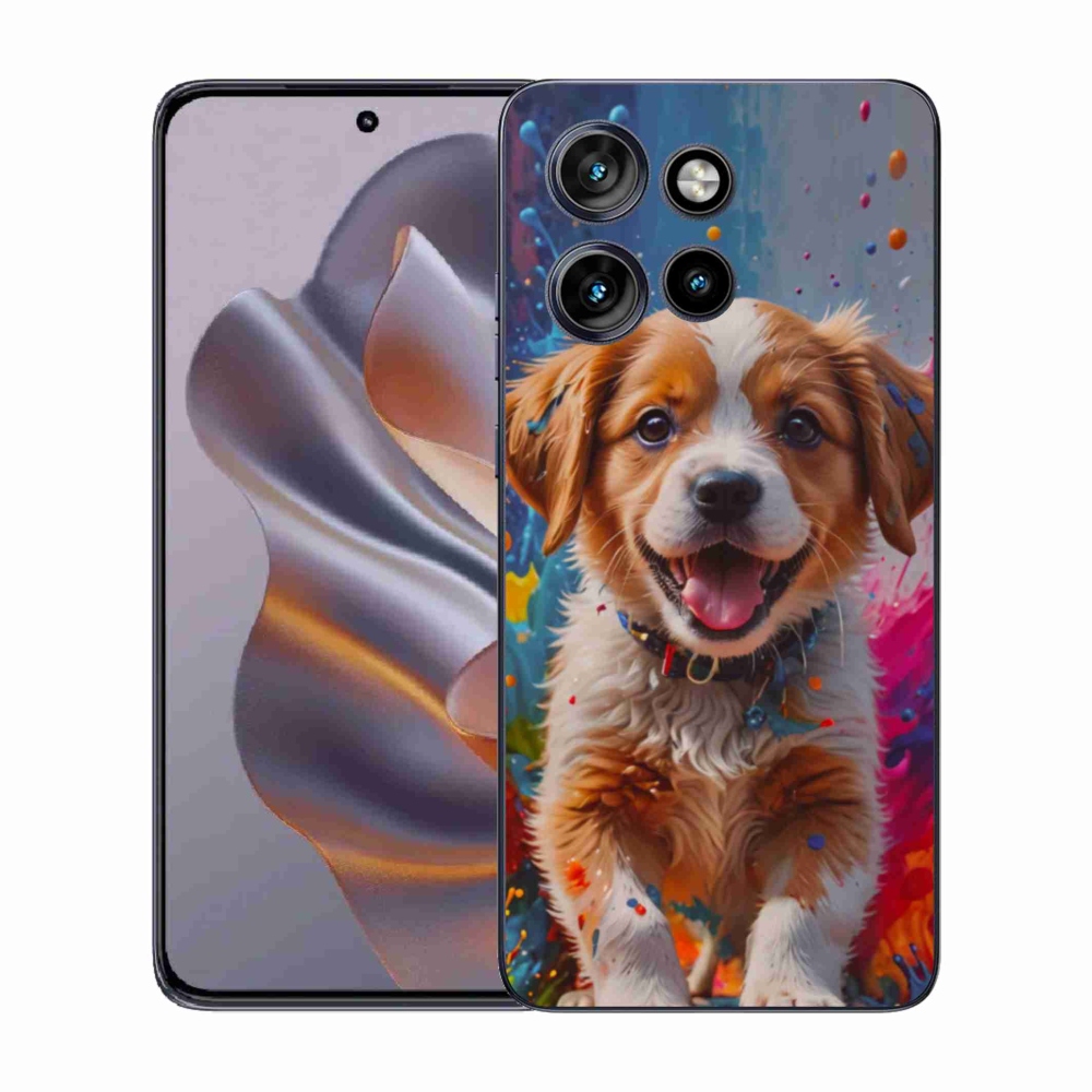 Zselés borítás mmCase a Motorola Edge 50 Neo készülékhez - aranyos kiskutya 3