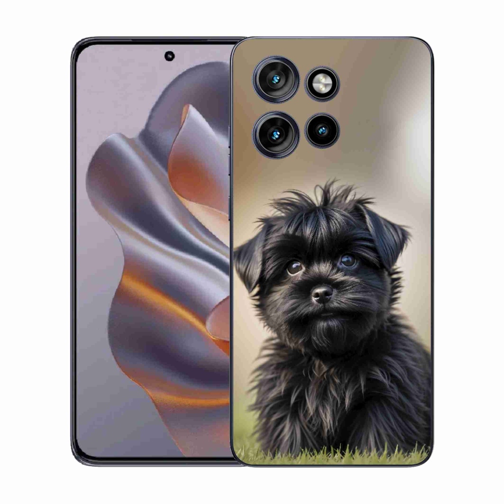 Zselés borítás mmCase a Motorola Edge 50 Neo készülékhez - aranyos fekete kutya