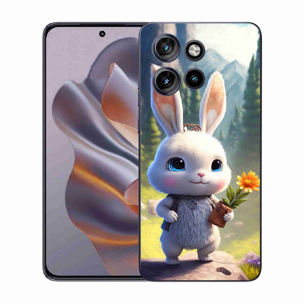 Gél védőburkolat mmCase a Motorola Edge 50 Neo készülékhez - aranyos nyuszi