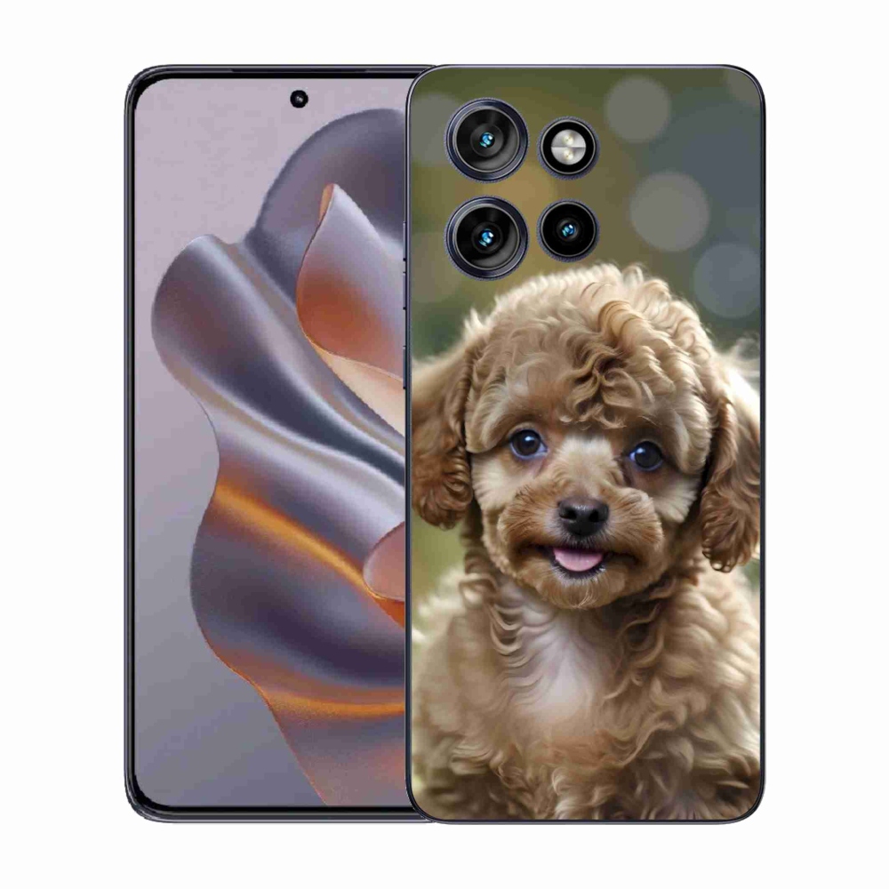 Zselés borítás mmCase a Motorola Edge 50 Neo készülékhez - aranyos uszkár