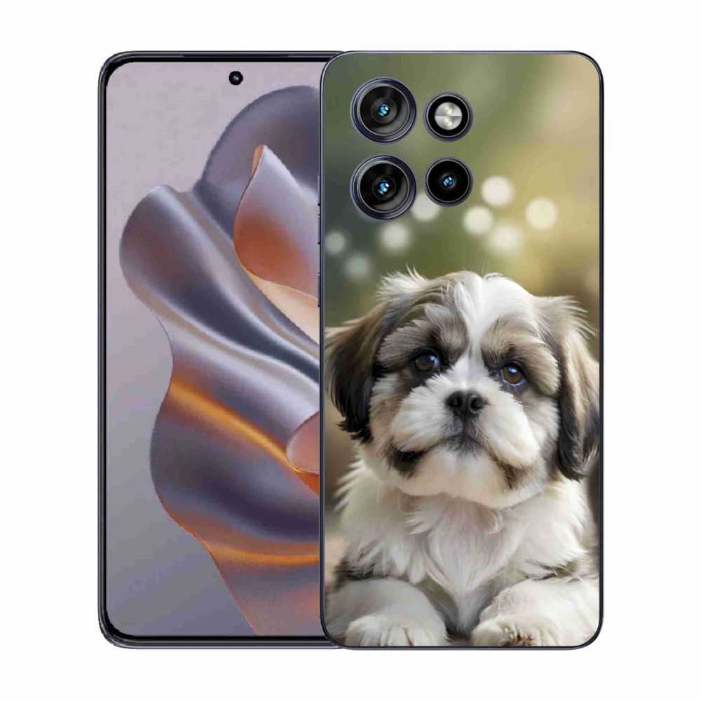 Zselés borítás mmCase a Motorola Edge 50 Neo készülékhez - aranyos shih-tzu