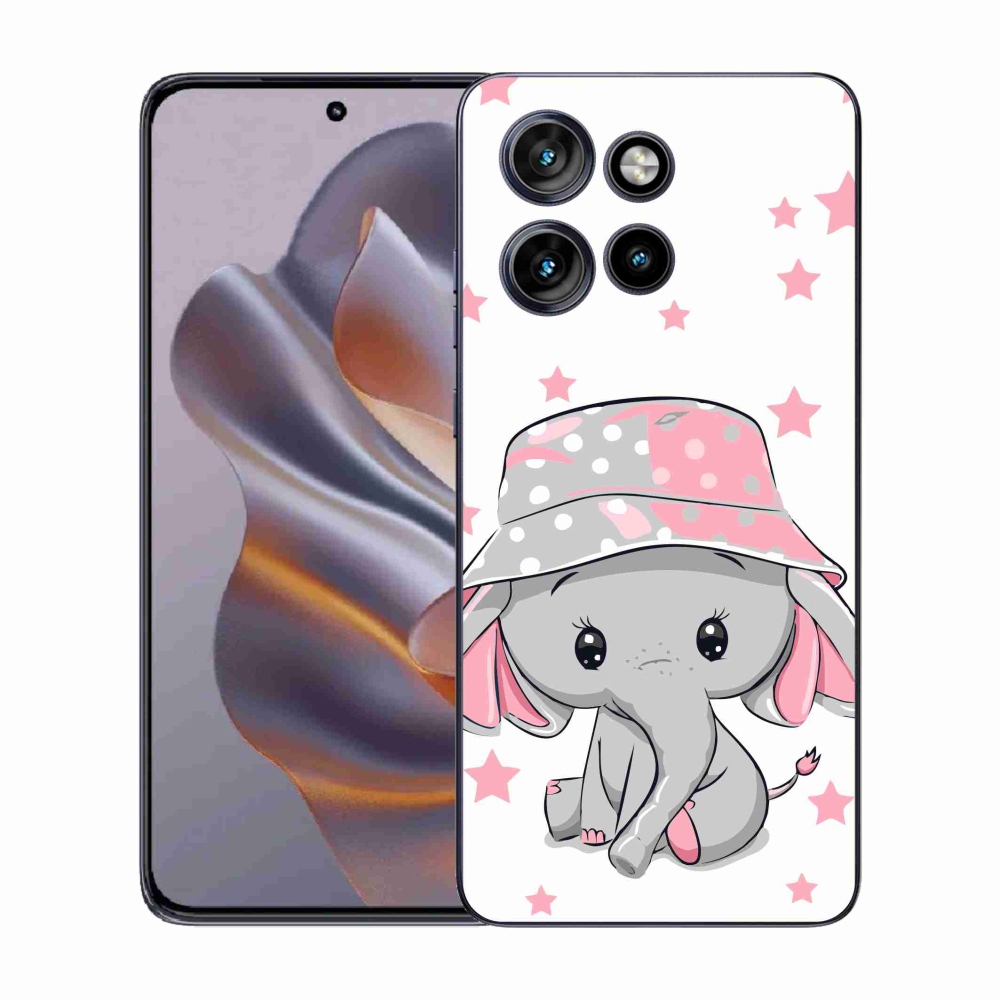 Zselés borítás mmCase a Motorola Edge 50 Neo készülékhez - rózsaszín elefánt