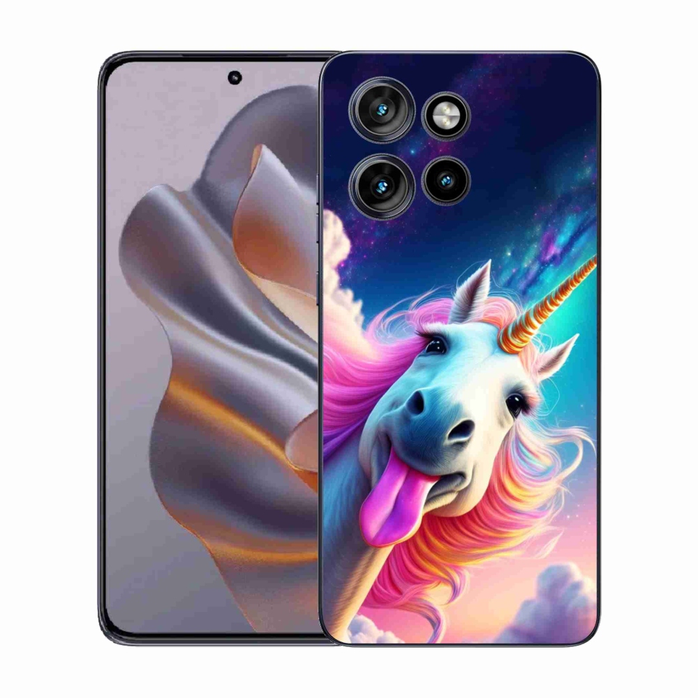 Zselés borítás mmCase a Motorola Edge 50 Neo készülékhez - őrült egyszarvú