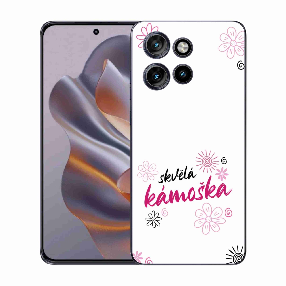 Gél borító mmCase a Motorola Edge 50 Neo készülékre - nagyszerű haver fehér háttérrel