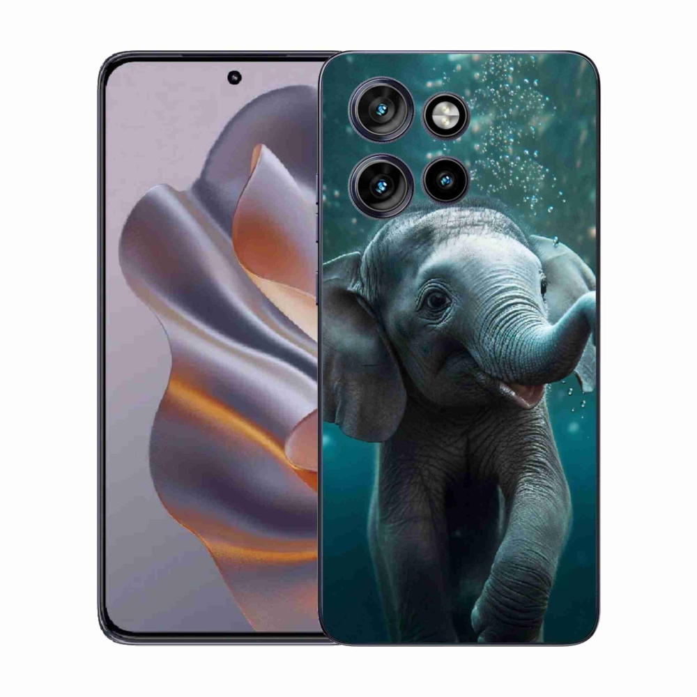 Zselés borítás mmCase a Motorola Edge 50 Neo készülékhez - elefánt a víz alatt