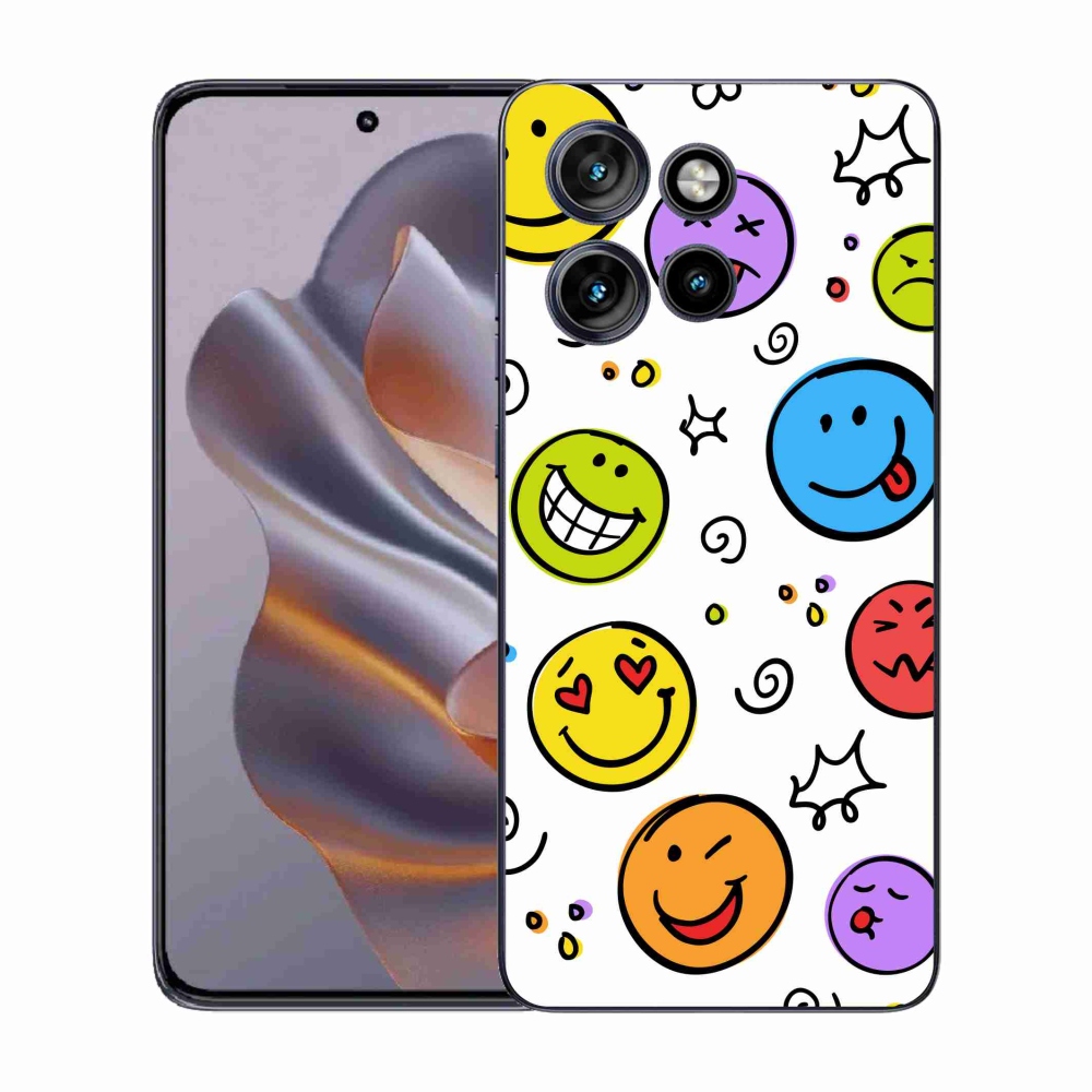 Zselés borítás mmCase a Motorola Edge 50 Neo készülékhez - smiley-k