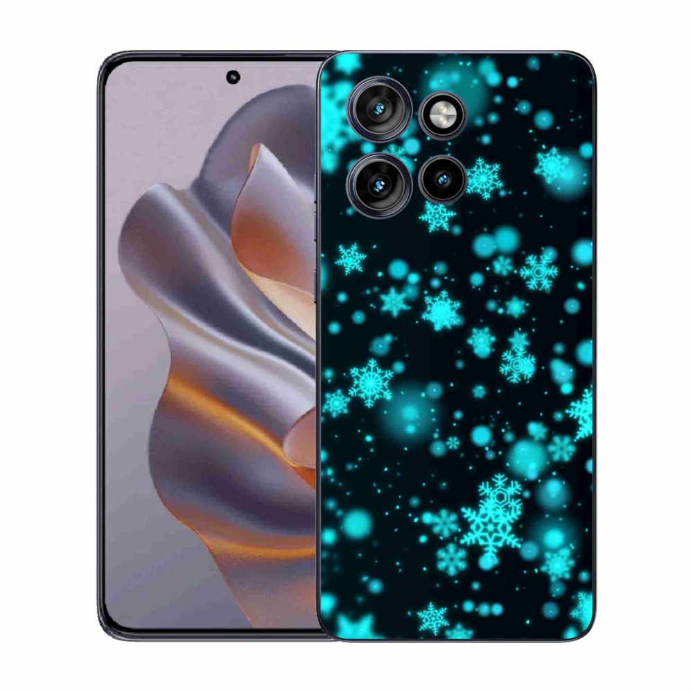 Zselés borítás mmCase a Motorola Edge 50 Neo készülékhez - hópelyhek 1