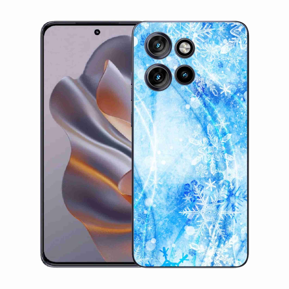 Zselés borítás mmCase a Motorola Edge 50 Neo készülékhez - hópelyhek