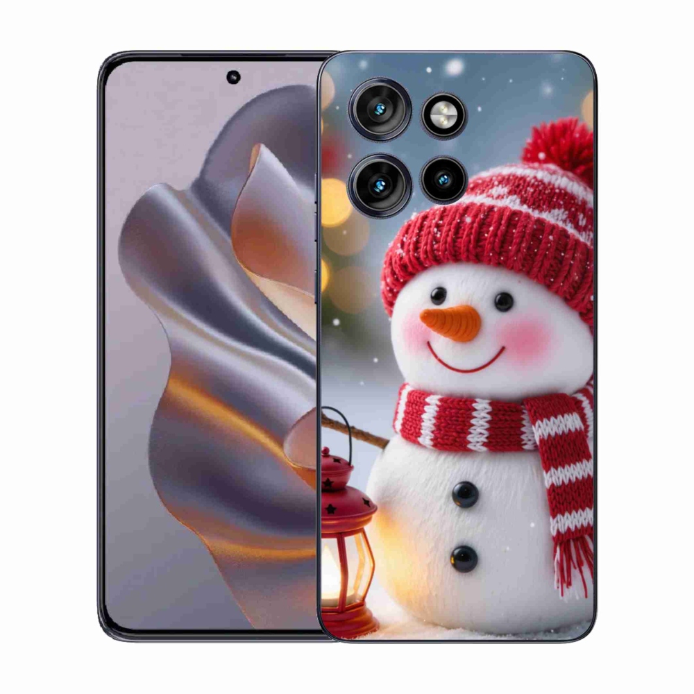 Zselés borítás mmCase a Motorola Edge 50 Neo készülékhez - hóember 2