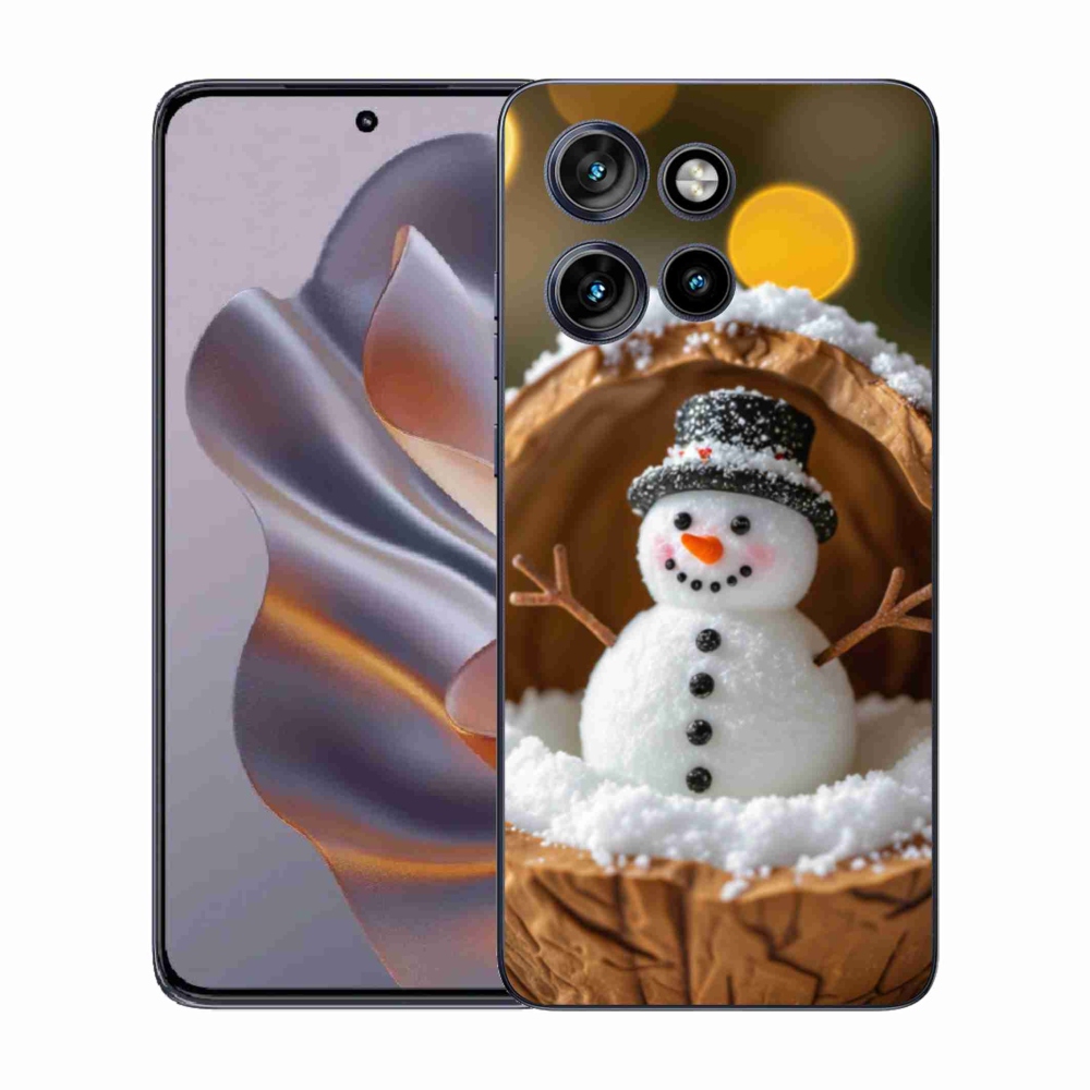 Zselés borítás mmCase a Motorola Edge 50 Neo készülékhez - hóember 4