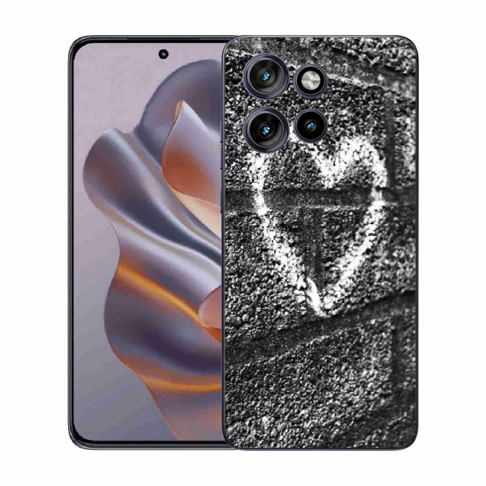 Zselés borítás mmCase a Motorola Edge 50 Neo készülékhez - szív a falon