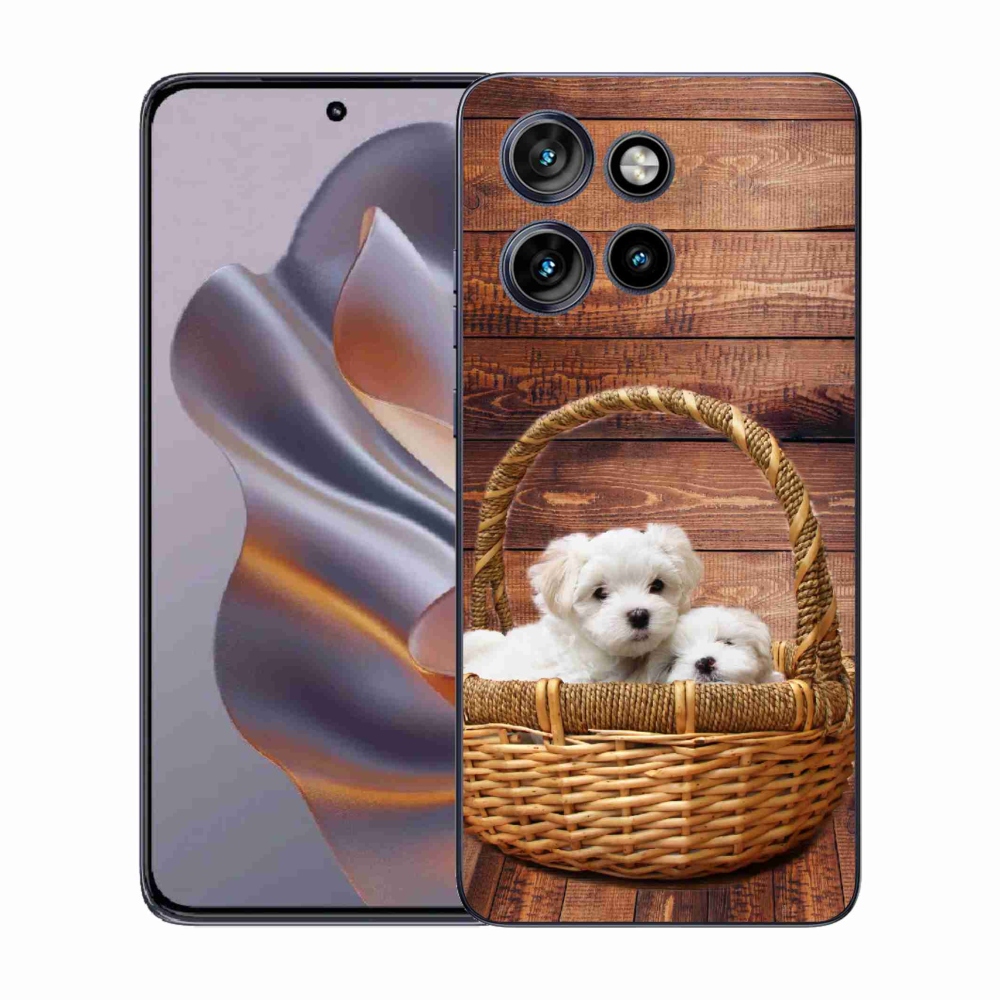 Zselés borító mmCase a Motorola Edge 50 Neo készülékhez - kölyökkutyák