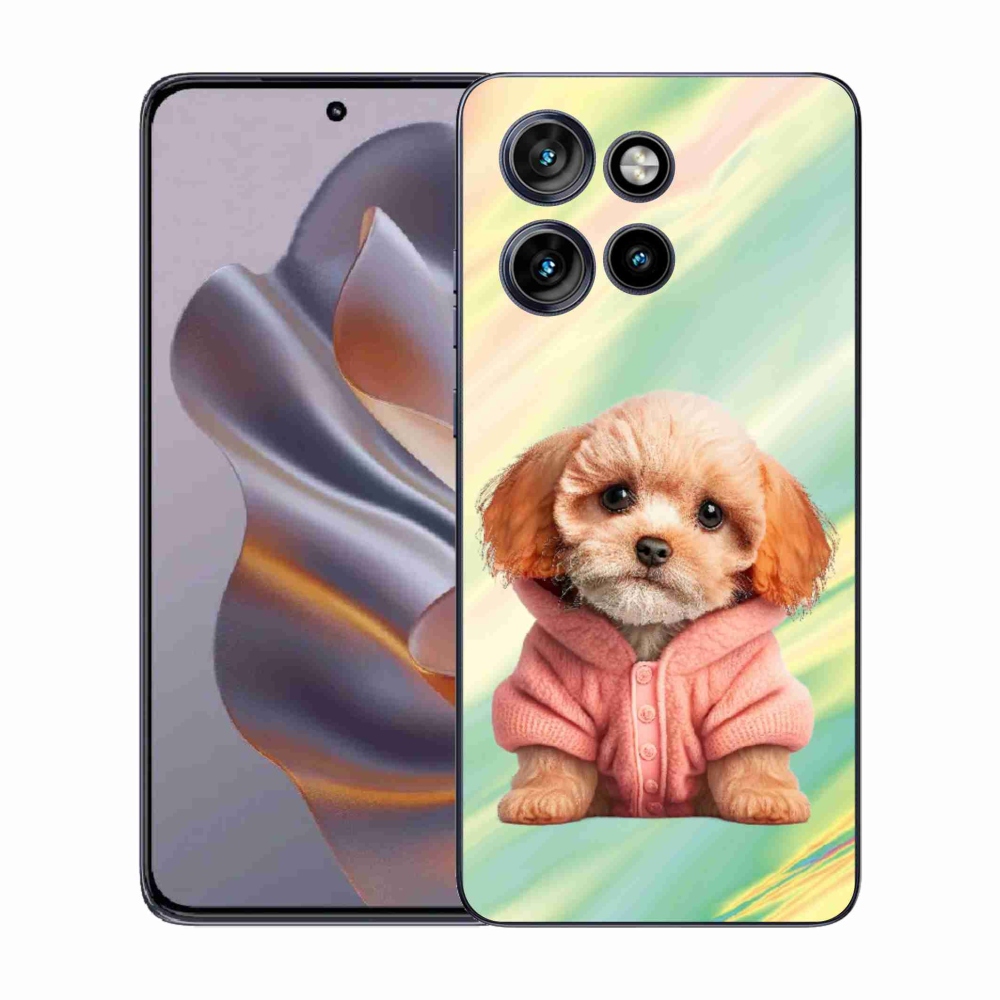 Zselés borítás mmCase a Motorola Edge 50 Neo készülékhez - pulóveres kiskutya