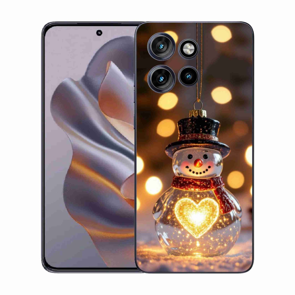Zselés borítás mmCase a Motorola Edge 50 Neo készülékhez - karácsonyi hóember