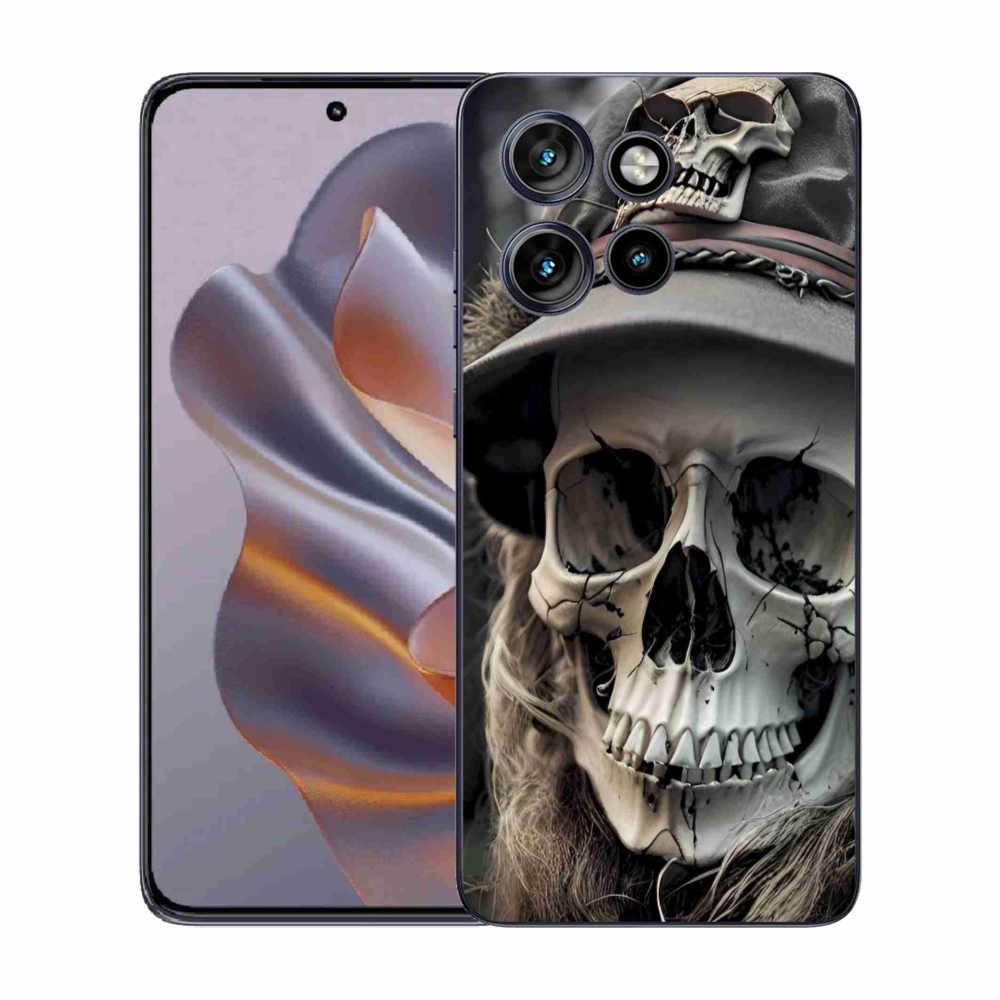 Zselés borítás mmCase a Motorola Edge 50 Neo készülékhez - sötét koponya