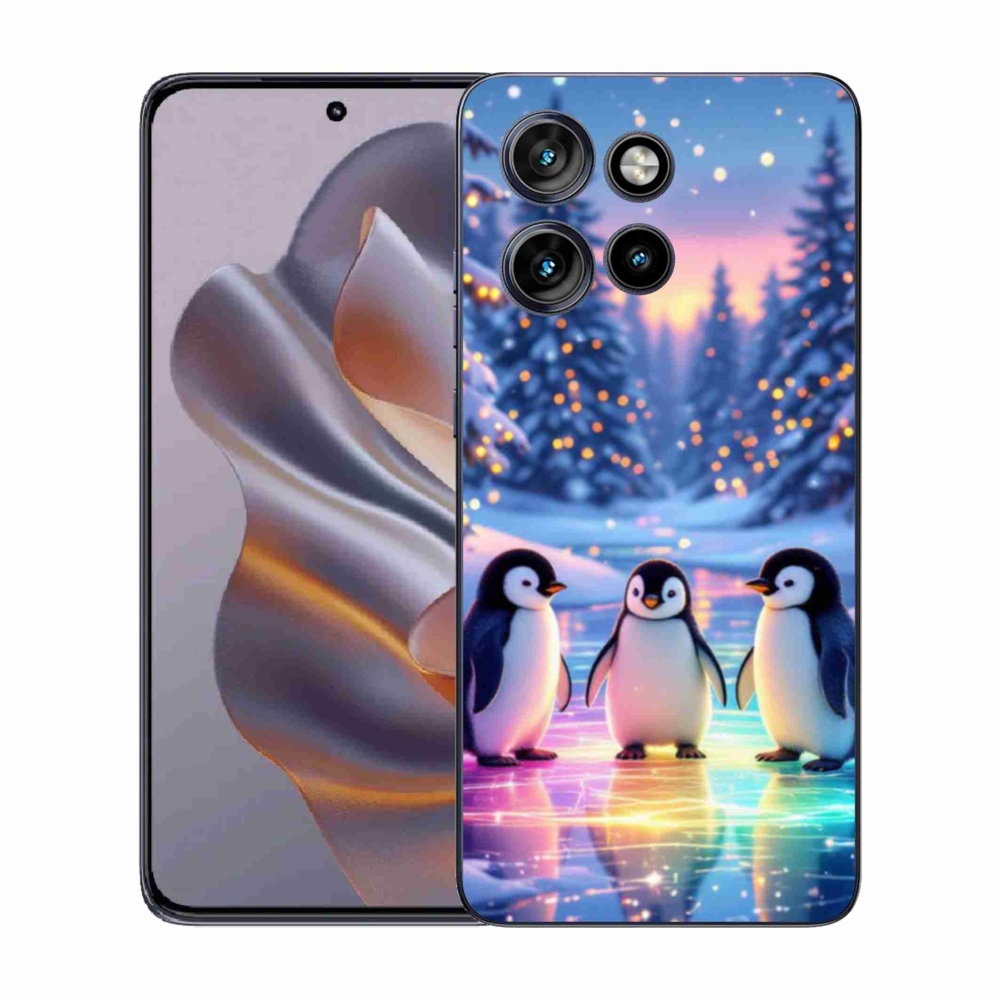 Zselés borítás mmCase a Motorola Edge 50 Neo készülékhez - Pingvinek