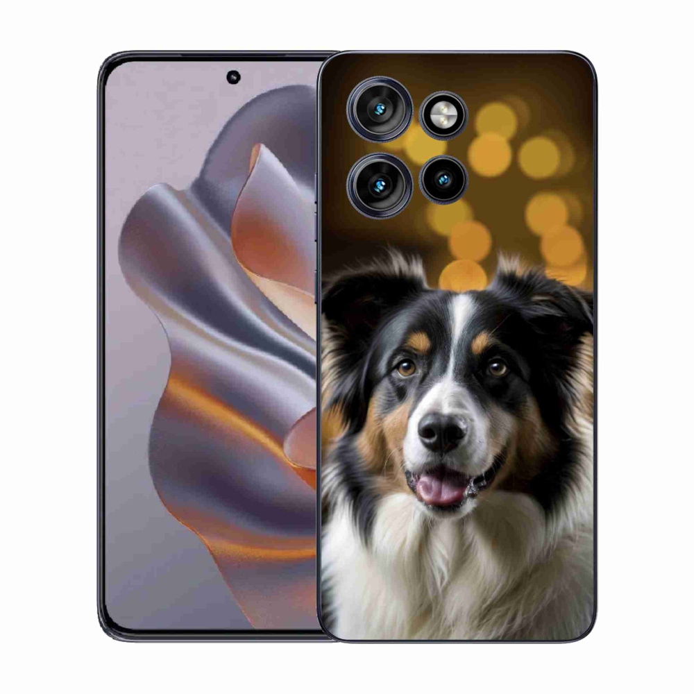 Zselés borítás mmCase a Motorola Edge 50 Neo készülékhez - mosolygós ausztrál juhászkutya