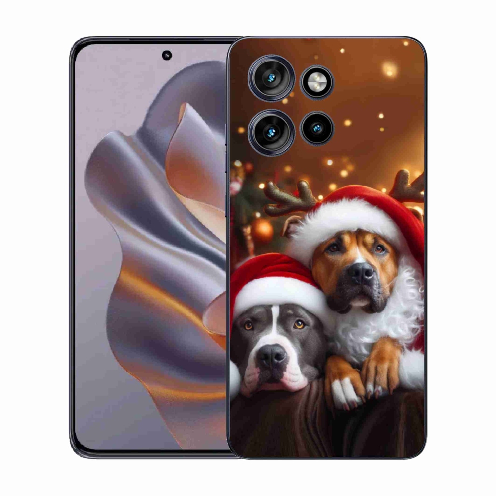Zselés borítás mmCase a Motorola Edge 50 Neo készülékhez - Karácsonyi kutyák