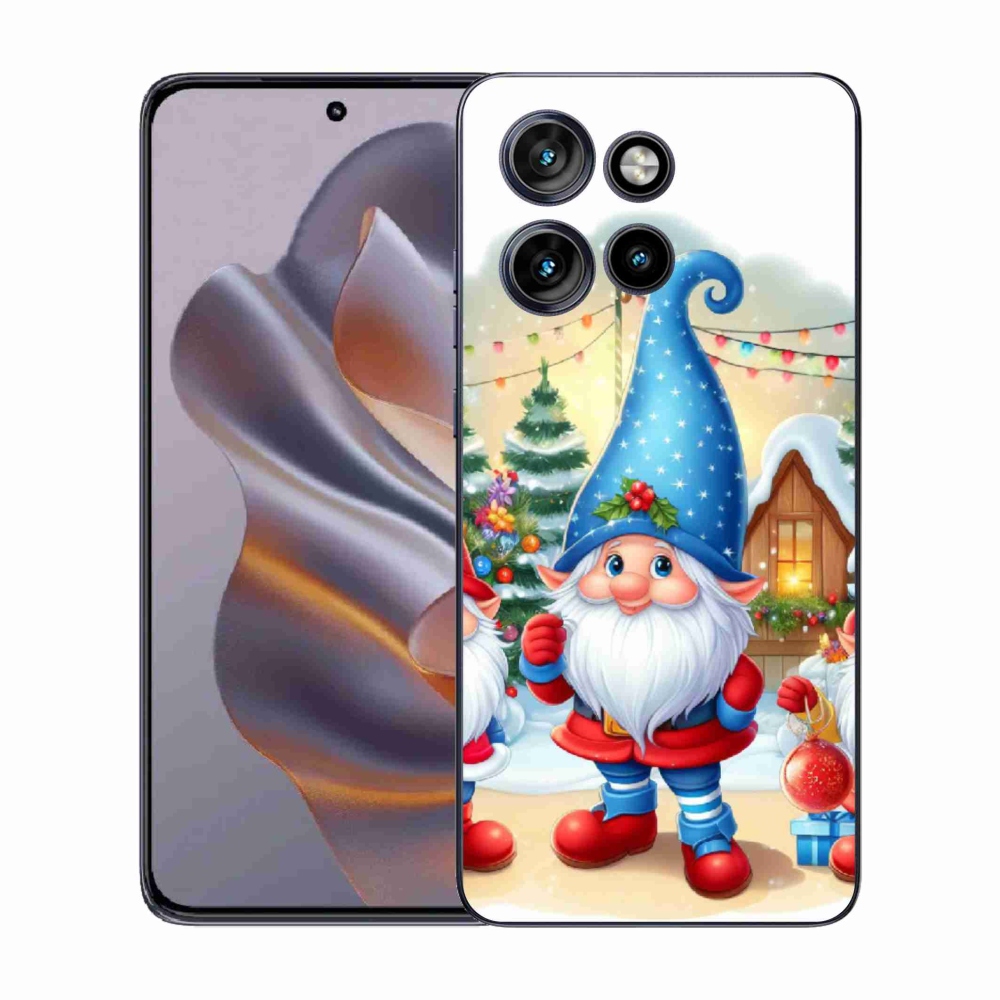 Zselés borítás mmCase a Motorola Edge 50 Neo készülékhez - Karácsonyi manók