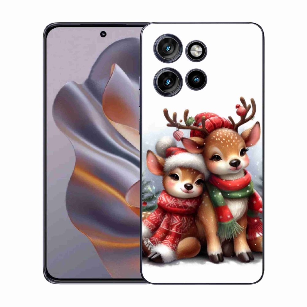 Zselés borítás mmCase a Motorola Edge 50 Neo készülékhez - Karácsonyi rénszarvas