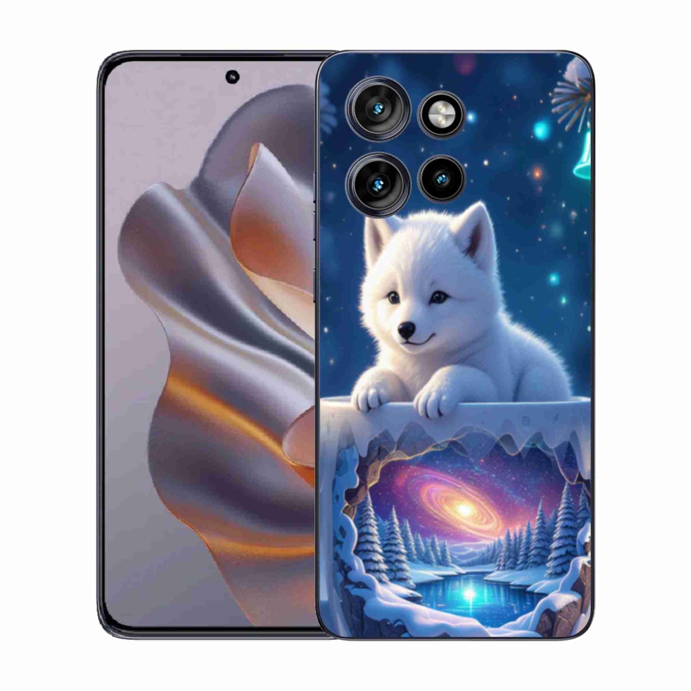 Zselés borítás mmCase a Motorola Edge 50 Neo készülékhez - Karácsonyi kölyökkutya