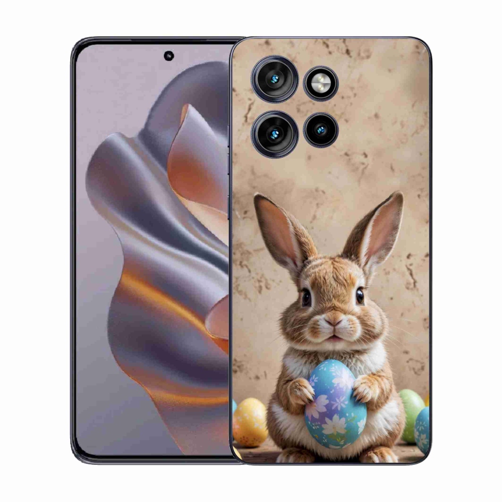 Zselés borítás mmCase a Motorola Edge 50 Neo készülékhez - Húsvéti nyuszi