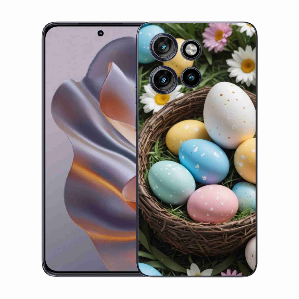 Zselés borítás mmCase a Motorola Edge 50 Neo készülékhez - Húsvéti tojások 2