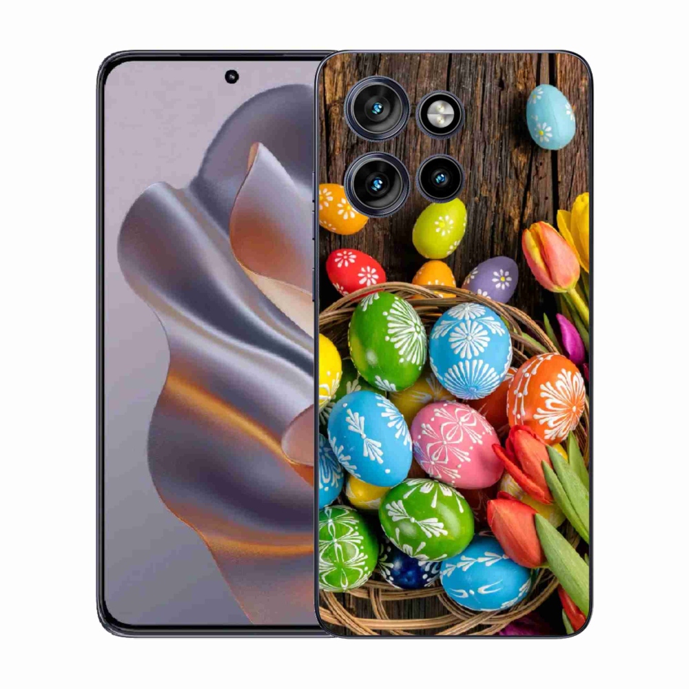 Zselés borítás mmCase a Motorola Edge 50 Neo készülékhez - Húsvéti tojás
