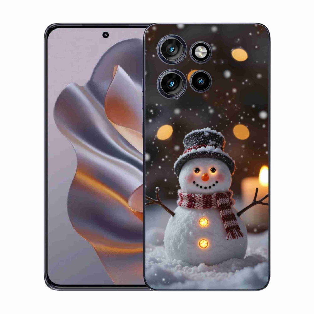 Zselés borítás mmCase a Motorola Edge 50 Neo készülékhez - boldog hóember