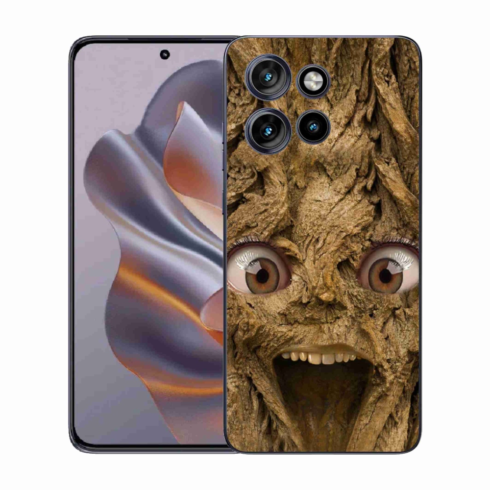 Zselés borítás mmCase a Motorola Edge 50 Neo készülékhez - boldog fa szemekkel