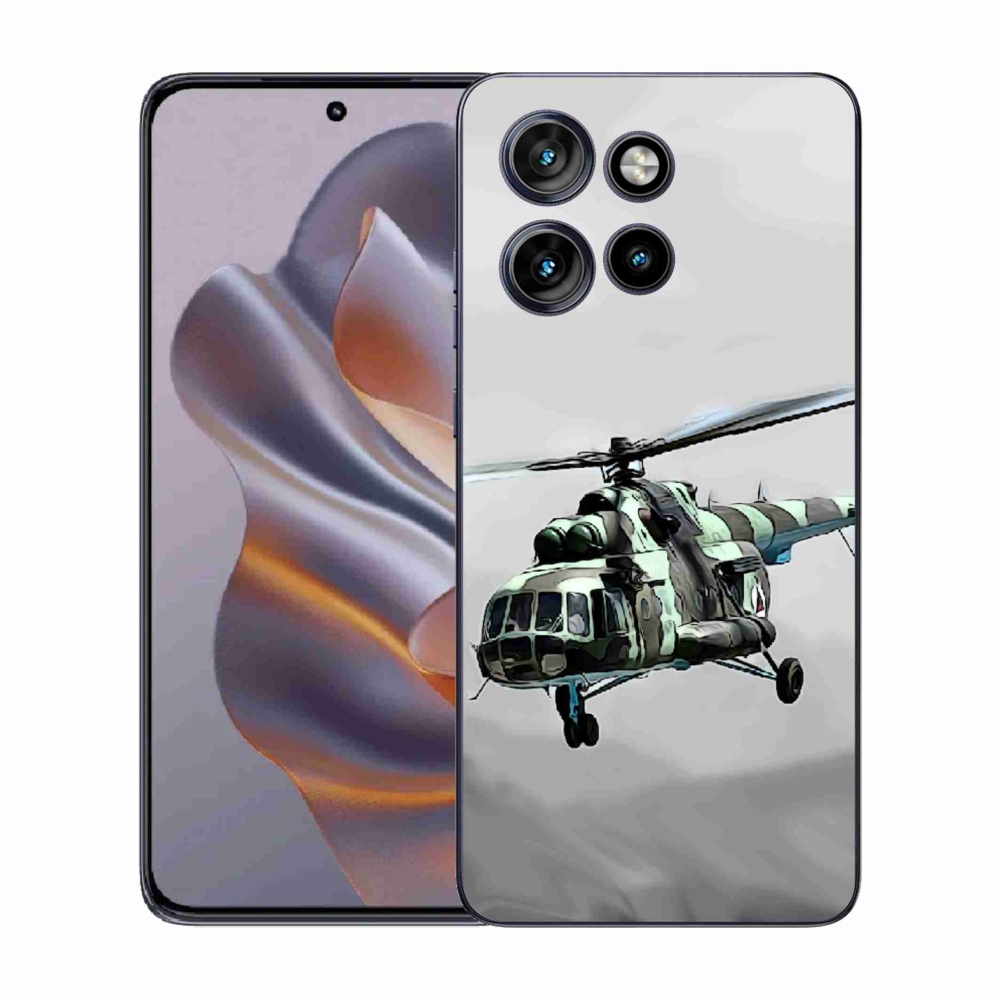 Zselés borítás mmCase a Motorola Edge 50 Neo készülékhez - katonai helikopterhez