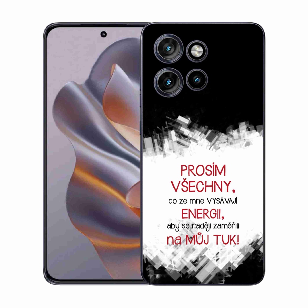 Zselés borító mmCase a Motorola Edge 50 Neo készülékhez - vicces szöveg 1 piros