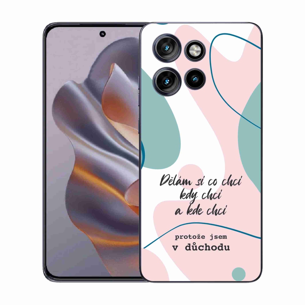 Zselés borító mmCase a Motorola Edge 50 Neo készülékhez - vicces szöveg 10 fehér háttér