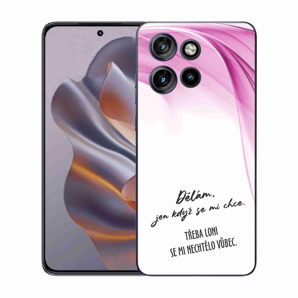 Gél borító mmCase a Motorola Edge 50 Neo készülékhez - vicces szöveg 12 fehér háttér