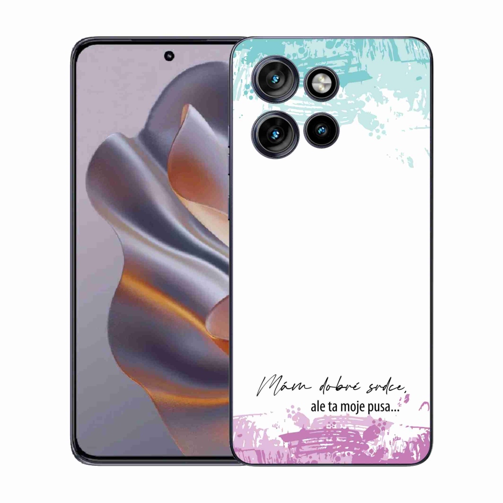 Gél borító mmCase a Motorola Edge 50 Neo készülékhez - vicces szöveg 3 fehér háttér