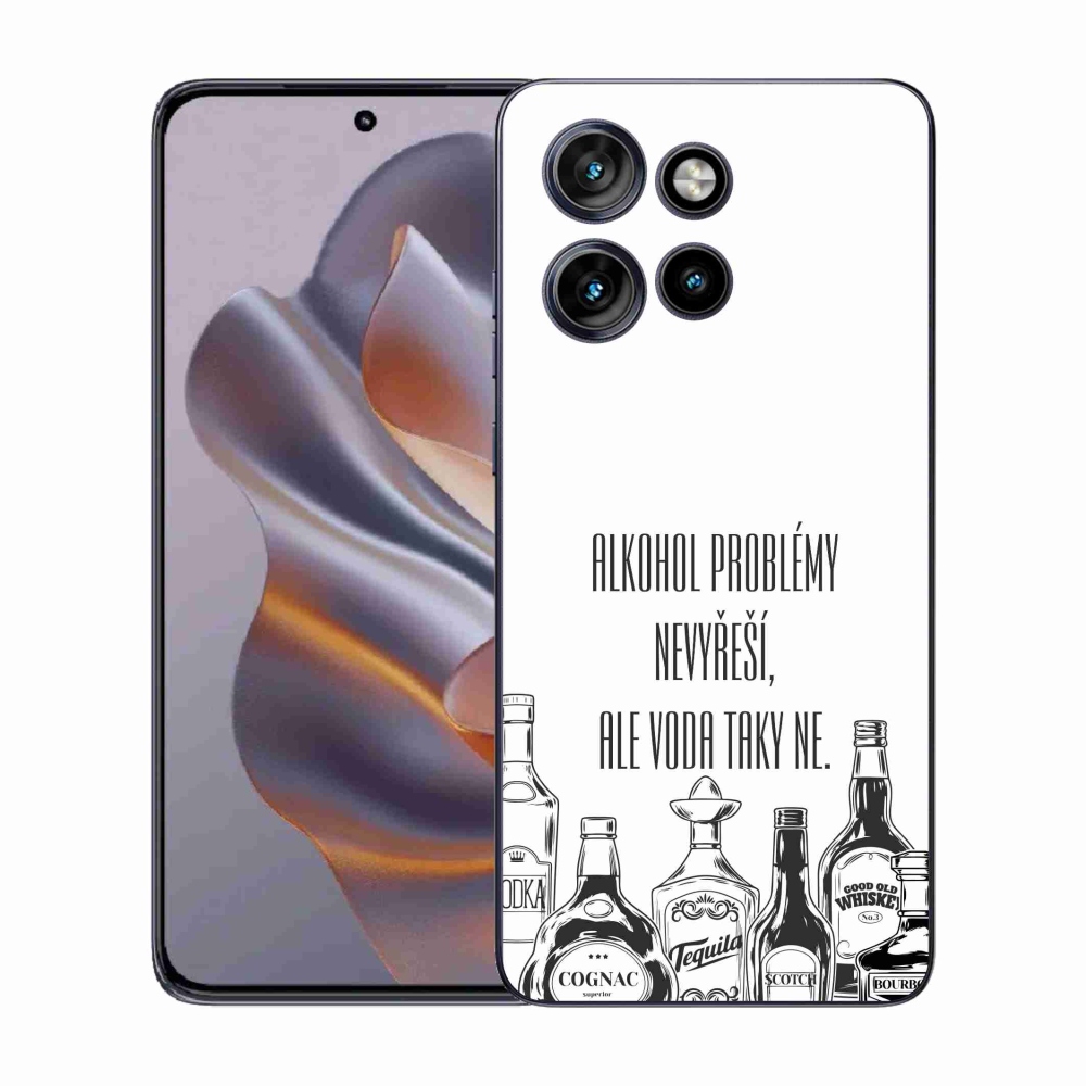 Zselés borító mmCase Motorola Edge 50 Neo - vicces szöveg fehér háttérrel