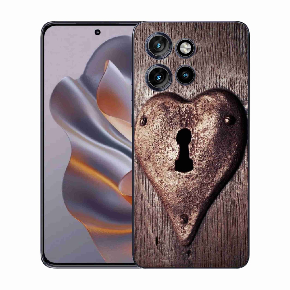 Zselés borítás mmCase a Motorola Edge 50 Neo készülékhez - szív alakú zárral