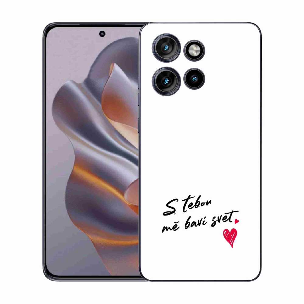 Gél borító mmCase a Motorola Edge 50 Neo készülékhez - szerelmes szöveg 1 fehér háttér
