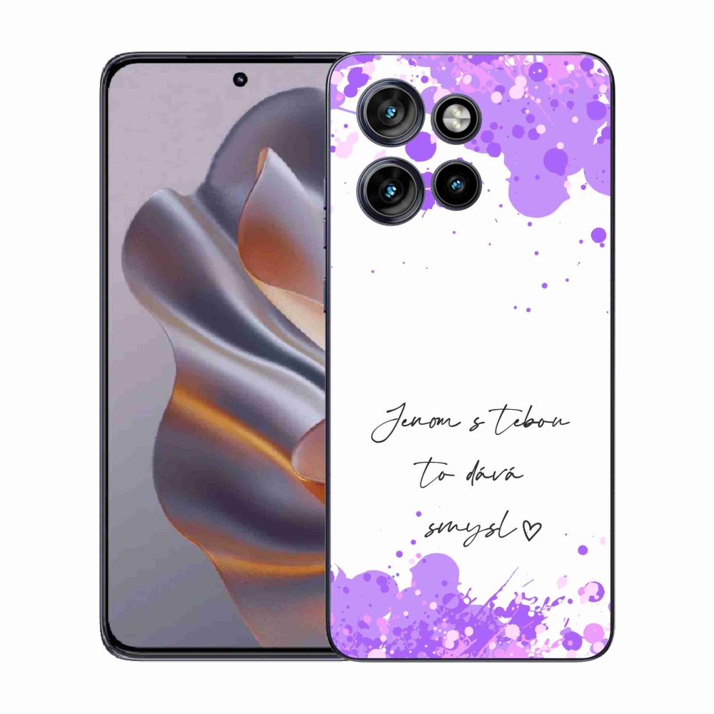 Gél borító mmCase a Motorola Edge 50 Neo készülékhez - szerelmes szöveg fehér háttérrel