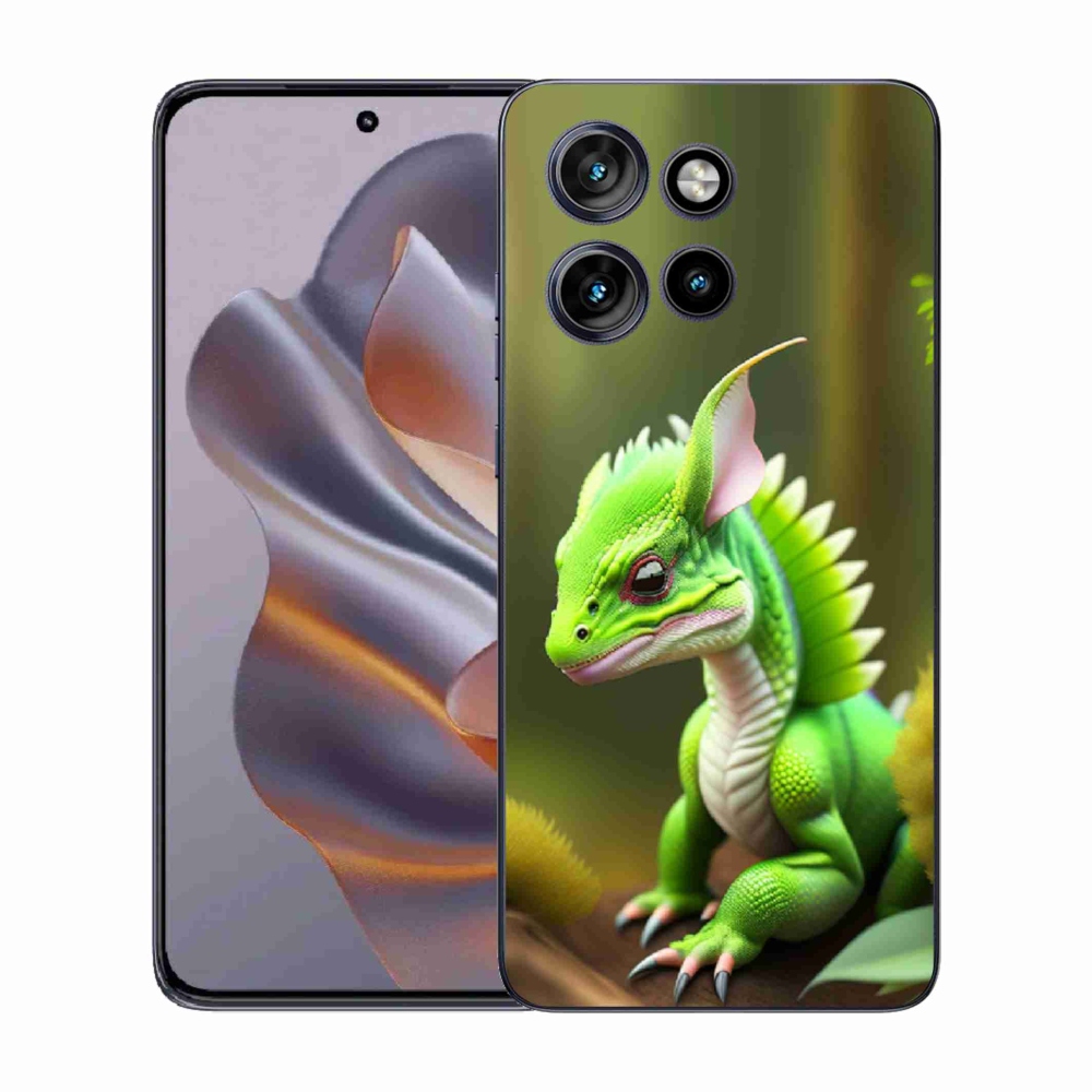 Zselés borítás mmCase a Motorola Edge 50 Neo készülékhez - zöld sárkány