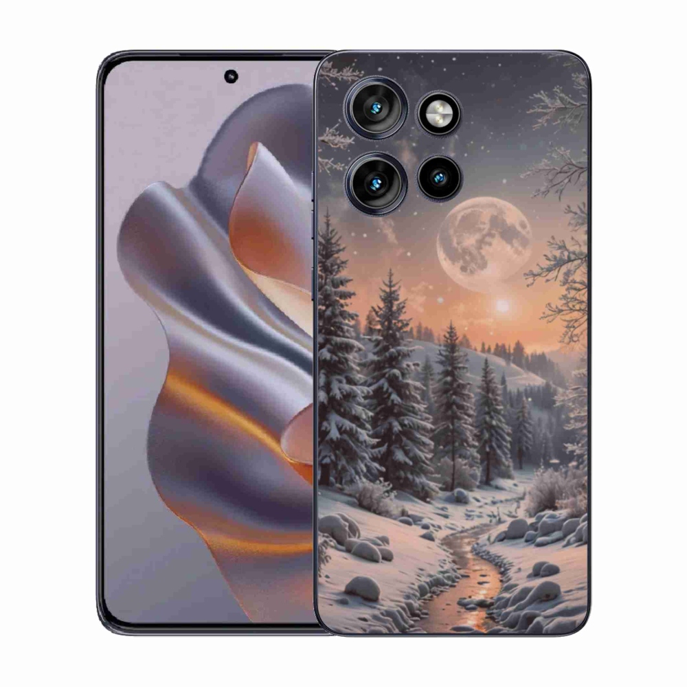 Zselés borítás mmCase a Motorola Edge 50 Neo készülékhez - téli tájkép 2