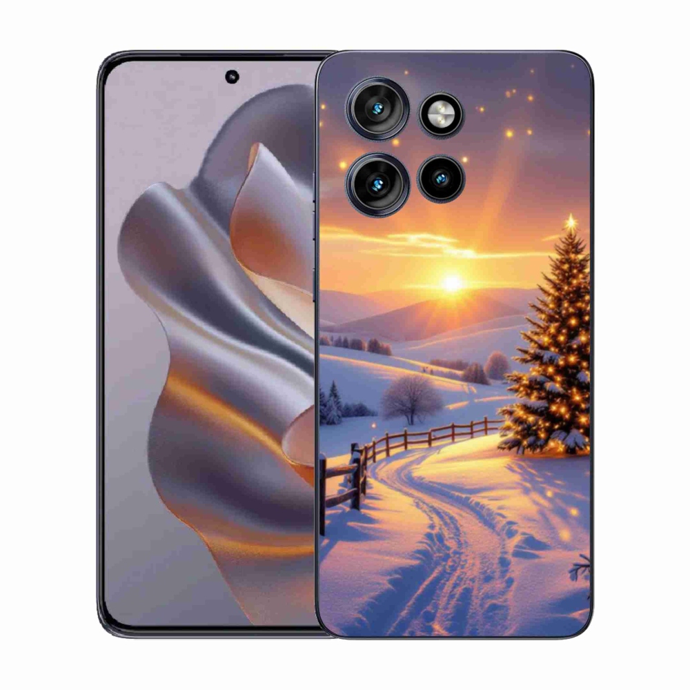 Zselés borítás mmCase a Motorola Edge 50 Neo készülékhez - téli tájkép