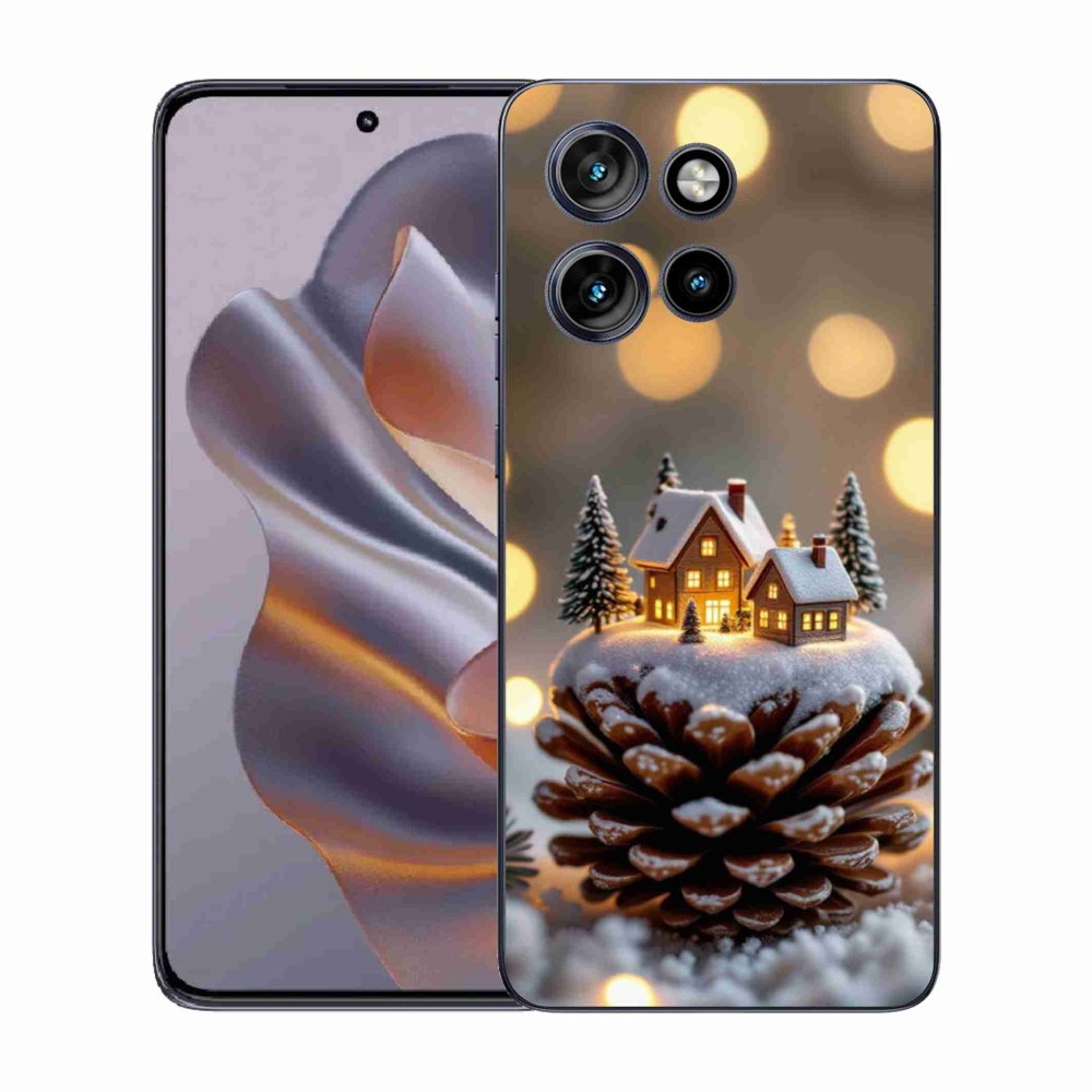 Zselés borítás mmCase a Motorola Edge 50 Neo készülékhez - téli falu